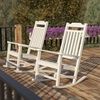 image:imageFlash Furniture Set of 2 Winston AllWeather Rocking Chair in Red Faux WoodWhite
