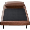 image:imageFlash Furniture Shaw TriFold Convertible Sleeper Chair with Pillow 3in1 Multifunctional Adjustable Sleeper Channel Stitching Hideaway Legs Brown LeatherSoftBrown