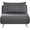 image:imageFlash Furniture Shaw TriFold Convertible Sleeper Chair with Pillow 3in1 Multifunctional Adjustable Sleeper Channel Stitching Hideaway Legs Brown LeatherSoftDark Gray