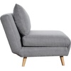image:imageFlash Furniture Shaw TriFold Convertible Sleeper Chair with Pillow 3in1 Multifunctional Adjustable Sleeper Channel Stitching Hideaway Legs Brown LeatherSoftLight Gray
