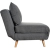 image:imageFlash Furniture Shaw TriFold Convertible Sleeper Chair with Pillow 3in1 Multifunctional Adjustable Sleeper Channel Stitching Hideaway Legs Brown LeatherSoftDark Gray
