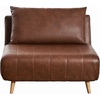 image:imageFlash Furniture Shaw TriFold Convertible Sleeper Chair with Pillow 3in1 Multifunctional Adjustable Sleeper Channel Stitching Hideaway Legs Brown LeatherSoftBrown