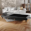 image:imageFlash Furniture Shaw TriFold Convertible Sleeper Chair with Pillow 3in1 Multifunctional Adjustable Sleeper Channel Stitching Hideaway Legs Brown LeatherSoftDark Gray