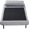 image:imageFlash Furniture Shaw TriFold Convertible Sleeper Chair with Pillow 3in1 Multifunctional Adjustable Sleeper Channel Stitching Hideaway Legs Brown LeatherSoftLight Gray