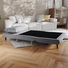 image:imageFlash Furniture Shaw TriFold Convertible Sleeper Chair with Pillow 3in1 Multifunctional Adjustable Sleeper Channel Stitching Hideaway Legs Brown LeatherSoftLight Gray
