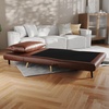 image:imageFlash Furniture Shaw TriFold Convertible Sleeper Chair with Pillow 3in1 Multifunctional Adjustable Sleeper Channel Stitching Hideaway Legs Brown LeatherSoftBrown