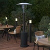 image:imageFlash Furniture Sol Patio Outdoor HeatingBronze Stainless Steel 40000 BTU Propane Heater with Wheels for Commercial amp Residential Use75 Feet TallBlack