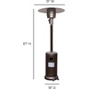 image:imageFlash Furniture Sol Patio Outdoor HeatingBronze Stainless Steel 40000 BTU Propane Heater with Wheels for Commercial amp Residential Use75 Feet TallBronze