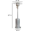 image:imageFlash Furniture Sol Patio Outdoor HeatingBronze Stainless Steel 40000 BTU Propane Heater with Wheels for Commercial amp Residential Use75 Feet TallSilver