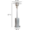 image:imageFlash Furniture Sol Patio Outdoor HeatingBronze Stainless Steel 40000 BTU Propane Heater with Wheels for Commercial amp Residential Use75 Feet TallSilver