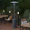 image:imageFlash Furniture Sol Patio Outdoor HeatingBronze Stainless Steel 40000 BTU Propane Heater with Wheels for Commercial amp Residential Use75 Feet TallSlate Gray