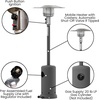 image:imageFlash Furniture Sol Patio Outdoor HeatingBronze Stainless Steel 40000 BTU Propane Heater with Wheels for Commercial amp Residential Use75 Feet TallSlate Gray