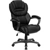 image:imageFlash Furniture Stella High Back Black LeatherSoft Executive Swivel Ergonomic Office Chair with ArmsBlack