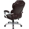 image:imageFlash Furniture Stella High Back Black LeatherSoft Executive Swivel Ergonomic Office Chair with ArmsBrown