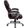 image:imageFlash Furniture Stella High Back Black LeatherSoft Executive Swivel Ergonomic Office Chair with ArmsBrown