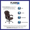 image:imageFlash Furniture Stella High Back Black LeatherSoft Executive Swivel Ergonomic Office Chair with ArmsBrown