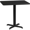 image:imageFlash Furniture Stiles 24 x 30 Rectangular Black Laminate Table Top with 22 x 22 Table Height BaseBlack