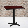 image:imageFlash Furniture Stiles 24 x 30 Rectangular Black Laminate Table Top with 22 x 22 Table Height BaseMahogany