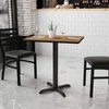 image:imageFlash Furniture Stiles 24 x 30 Rectangular Black Laminate Table Top with 22 x 22 Table Height BaseWalnut