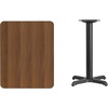 image:imageFlash Furniture Stiles 24 x 30 Rectangular Black Laminate Table Top with 22 x 22 Table Height BaseWalnut