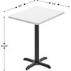 image:imageFlash Furniture Stiles 24 x 30 Rectangular Black Laminate Table Top with 22 x 22 Table Height BaseWhite