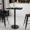 image:imageFlash Furniture Stiles 24 x 30 Rectangular Mahogany Laminate Table Top with 18 Round Bar Height Table BaseBlack