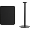 image:imageFlash Furniture Stiles 24 x 30 Rectangular Mahogany Laminate Table Top with 18 Round Bar Height Table BaseBlack