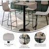 image:imageFlash Furniture Stiles 24 x 30 Rectangular Mahogany Laminate Table Top with 18 Round Bar Height Table BaseGrey