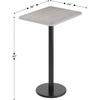image:imageFlash Furniture Stiles 24 x 30 Rectangular Mahogany Laminate Table Top with 18 Round Bar Height Table BaseGrey