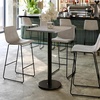image:imageFlash Furniture Stiles 24 x 30 Rectangular Mahogany Laminate Table Top with 18 Round Bar Height Table BaseGrey