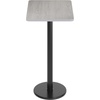 image:imageFlash Furniture Stiles 24 x 30 Rectangular Mahogany Laminate Table Top with 18 Round Bar Height Table BaseGrey