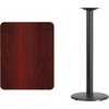 image:imageFlash Furniture Stiles 24 x 30 Rectangular Mahogany Laminate Table Top with 18 Round Bar Height Table BaseMahogany