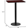 image:imageFlash Furniture Stiles 24 x 30 Rectangular Mahogany Laminate Table Top with 18 Round Bar Height Table BaseMahogany