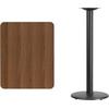 image:imageFlash Furniture Stiles 24 x 30 Rectangular Mahogany Laminate Table Top with 18 Round Bar Height Table BaseWalnut