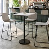 image:imageFlash Furniture Stiles 24 x 30 Rectangular Mahogany Laminate Table Top with 18 Round Bar Height Table BaseWhite
