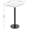 image:imageFlash Furniture Stiles 24 x 30 Rectangular Mahogany Laminate Table Top with 18 Round Bar Height Table BaseWhite