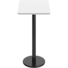 image:imageFlash Furniture Stiles 24 x 30 Rectangular Mahogany Laminate Table Top with 18 Round Bar Height Table BaseWhite