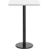image:imageFlash Furniture Stiles 24 x 30 Rectangular Mahogany Laminate Table Top with 18 Round Bar Height Table BaseWhite