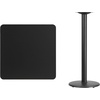 image:imageFlash Furniture Stiles 30 Square Black Laminate Table Top with 18 Round Bar Height Table BaseBlack