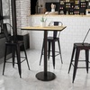 image:imageFlash Furniture Stiles 30 Square Black Laminate Table Top with 18 Round Bar Height Table BaseNatural