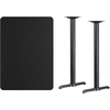 image:imageFlash Furniture Stiles 30 x 42 Rectangular Black Laminate Table Top with 5 x 22 Bar Height Table BasesBlack