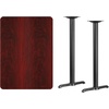 image:imageFlash Furniture Stiles 30 x 42 Rectangular Black Laminate Table Top with 5 x 22 Bar Height Table BasesMahogany