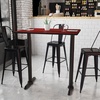 image:imageFlash Furniture Stiles 30 x 42 Rectangular Black Laminate Table Top with 5 x 22 Bar Height Table BasesMahogany
