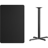 image:imageFlash Furniture Stiles 30 x 48 Rectangular Natural Laminate Table Top with 235 x 295 Bar Height Table BaseBlack