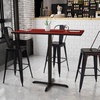 image:imageFlash Furniture Stiles 30 x 48 Rectangular Natural Laminate Table Top with 235 x 295 Bar Height Table BaseMahogany