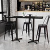 image:imageFlash Furniture Stiles 30 x 60 Rectangular Black Laminate Table Top with 22 x 22 Bar Height Table BasesBlack