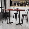 image:imageFlash Furniture Stiles 30 x 60 Rectangular Black Laminate Table Top with 22 x 22 Bar Height Table BasesMahogany