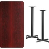 image:imageFlash Furniture Stiles 30 x 60 Rectangular Black Laminate Table Top with 22 x 22 Bar Height Table BasesMahogany