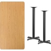 image:imageFlash Furniture Stiles 30 x 60 Rectangular Black Laminate Table Top with 22 x 22 Bar Height Table BasesNatural