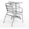 image:imageFlash Furniture TLHALUM24RD017BK2GG Lila 235 Round Aluminum IndoorOutdoor Table Set with 2 Slat Back Chairs BlackAluminum